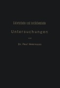 Cover-Bild zum Titel 'Koloristische und textilchemische Untersuchungen' von 'Paul Heermann'