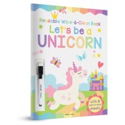Cover-Bild zum Titel 'Let's Be a Unicorn - Reusable Wipe and Clean Activity Book: With 15 Wipe and Clean Sheets' von ''
