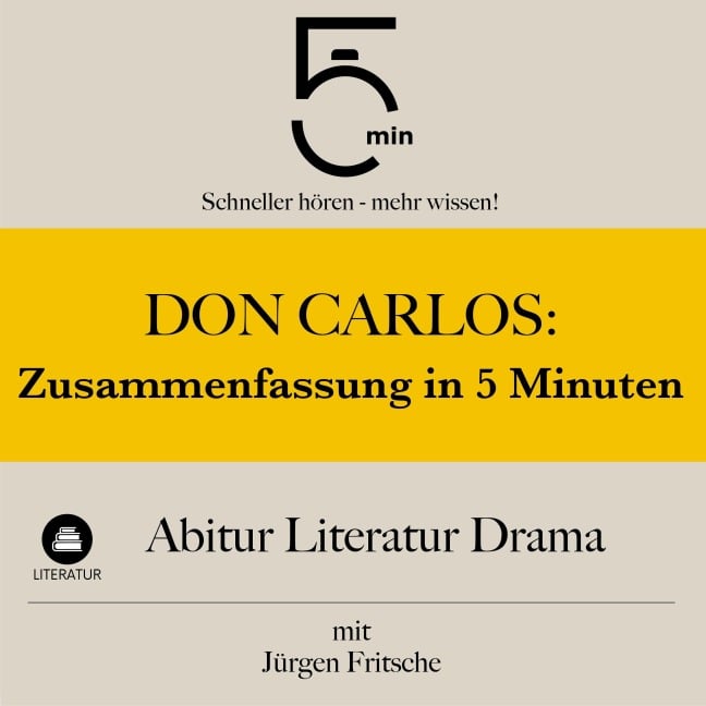 Don Carlos: Zusammenfassung in 5 Minuten - Jürgen Fritsche, Lektüreliste, Minuten