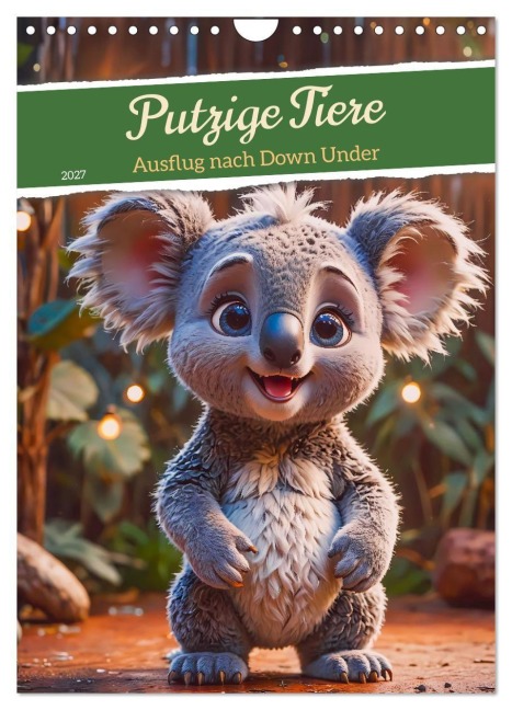 Putzige Tiere - Ausflug nach Down Under (Wandkalender 2027 DIN A4 hoch), CALVENDO Monatskalender - Pixs:Sell