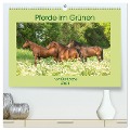 Pferde im Grünen (hochwertiger Premium Wandkalender 2024 DIN A2 quer), Kunstdruck in Hochglanz - Elke Laage