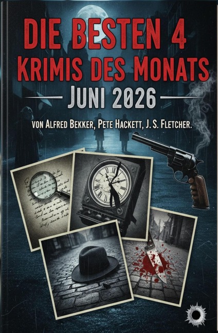 Die besten 4 Krimis des Monats Juni 2026 - Alfred Bekker, Pete Hackett, J. S. Fletcher