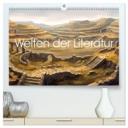 Cover-Bild zum Titel 'Welten der Literatur - Zwölf Zustände des Imaginären (hochwertiger Premium Wandkalender 2027 DIN A2 quer), Kunstdruck in Hochglanz' von 'Stefan Berger'