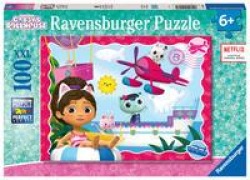 Cover-Bild zum Titel 'Kinderpuzzle 100 XXL Teile - Gabby's Dollhouse - Katzenabenteuer!' von ''