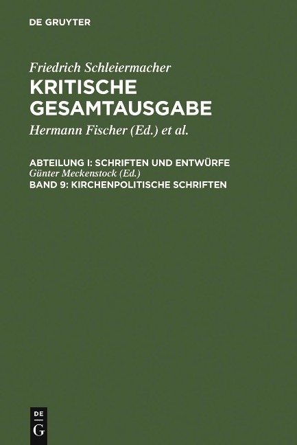 Kirchenpolitische Schriften - 