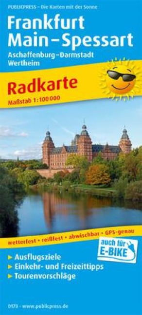 Frankfurt - Main - Spessart, Aschaffenburg - Darmstadt, Wertheim 1:100 000 - 