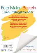 Foto-Malen-Basteln Bastelkalender A4 weiß Geburtstagskalender - 