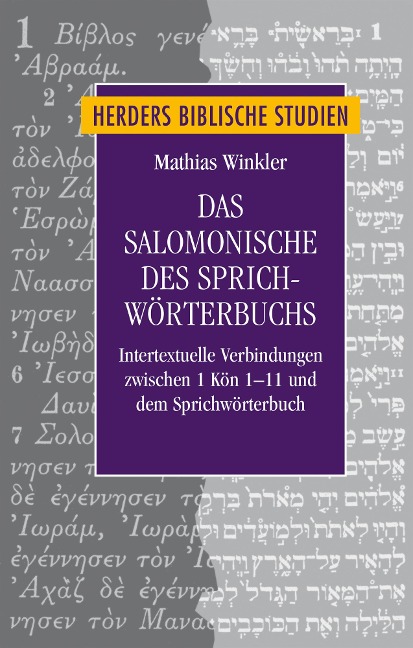 Das Salomonische des Sprichwörterbuchs - Mathias Winkler