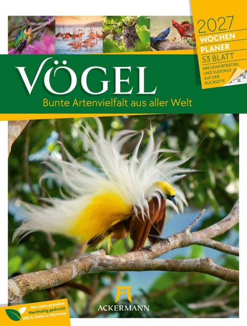 Vögel Wochenplaner Kalender 2027 - Ackermann Kunstverlag GmbH