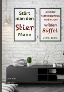 Cover-Bild zum Titel 'Stört man den Stier Mann in seiner Aufstiegsphase, wird er zum wilden Büffel' von 'Silvia Kaufer'