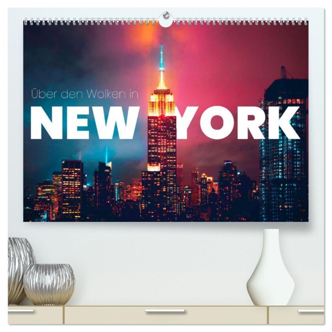 Über den Wolken in New York (hochwertiger Premium Wandkalender 2026 DIN A2 quer), Kunstdruck in Hochglanz - Happy Monkey