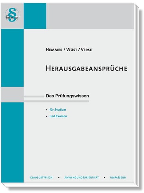 Herausgabeansprüche - Karl-Edmund Hemmer, Achim Wüst, Dirk Verse, Michael Tyroller