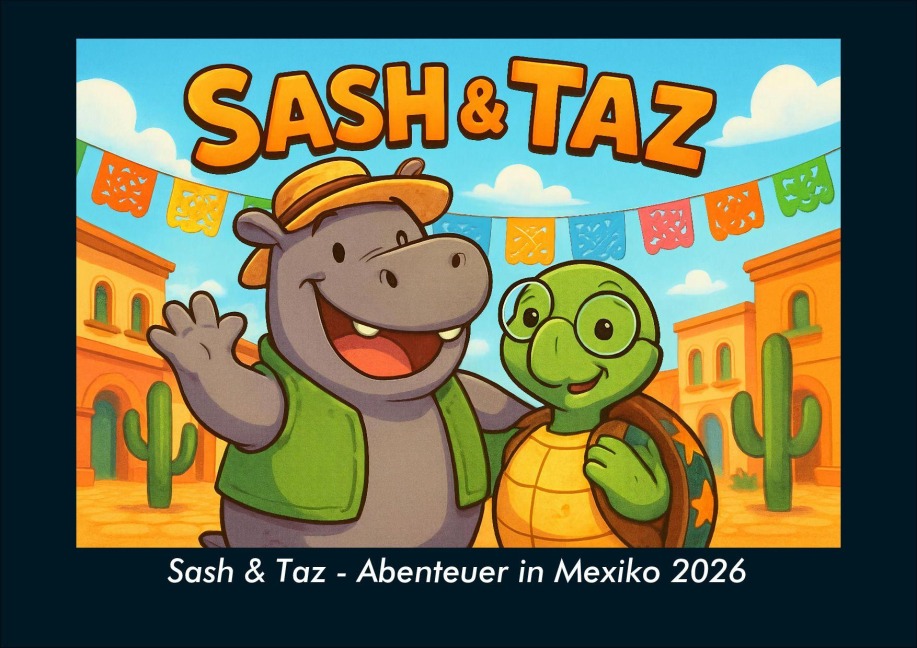 Sash & Taz - Abenteuer in Mexiko 2026 Fotokalender DIN A4 - Kevin Heber, Tobias Schmitt