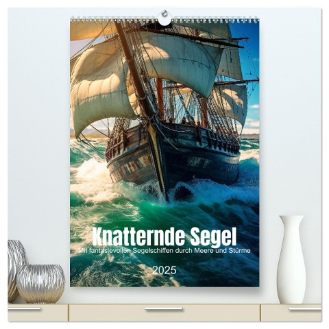 Knatternde Segel (hochwertiger Premium Wandkalender 2025 DIN A2 hoch), Kunstdruck in Hochglanz - Kerstin Waurick