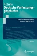 Cover-Bild zum Titel 'Deutsche Verfassungsgeschichte Band 2' von 'Michael Kotulla'
