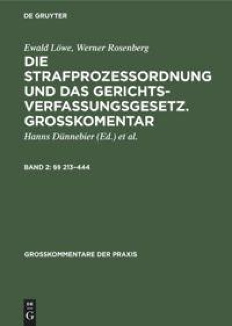§§ 213-444 - Ewald Löwe, Werner Rosenberg