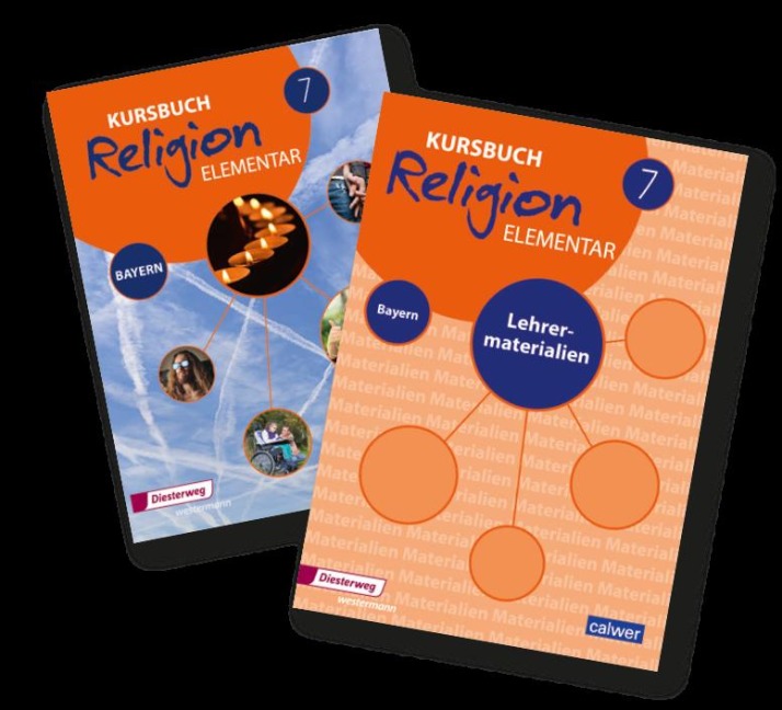 Kombi-Paket: Kursbuch Religion Elementar 7 - Ausgabe für Bayern. Schulbuch 7 und Lehrermaterial 7 - 