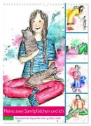 Cover-Bild zum Titel 'Meine zwei Samtpfötchen und Ich - Bezaubernde Aquarelle einer große Liebe (Wandkalender 2026 DIN A3 hoch), CALVENDO Monatskalender' von 'Michaela Schimmack'