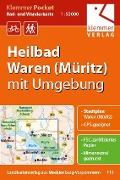 Cover-Bild zum Titel 'Klemmer Pocket Rad- und Wanderkarte Heilbad Waren (Müritz) mit Umgebung 1 : 50 000' von ''