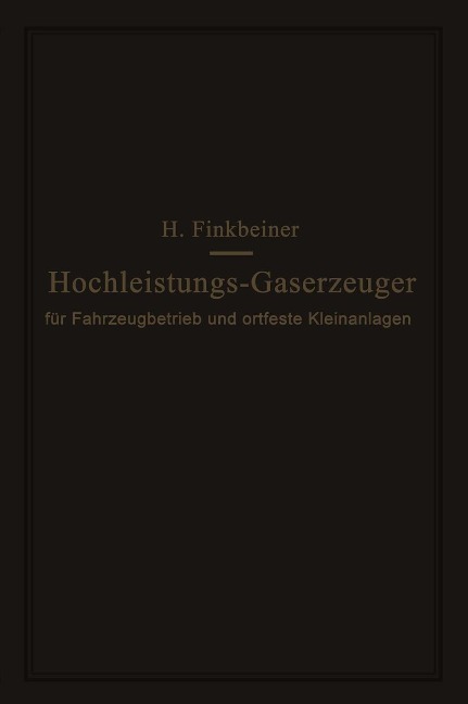 Hochleistungs-Gaserzeuger - Hugo Finkbeiner