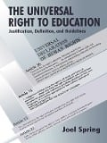 Cover-Bild zum Titel 'The Universal Right to Education' von 'Joel Spring'