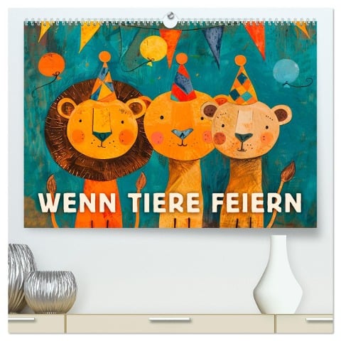 Wenn Tiere feiern (hochwertiger Premium Wandkalender 2025 DIN A2 quer), Kunstdruck in Hochglanz - Erich Krätschmer