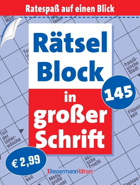 Rätselblock in großer Schrift 145 (5 Exemplare à 2,99 EUR) - Eberhard Krüger