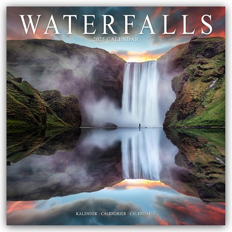 Waterfalls - Wasserfälle 2025 - 16-Monatskalender - Avonside Publishing Ltd