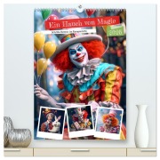Cover-Bild zum Titel 'Ein Hauch von Magie - Schrille Clowns im Rampenlicht (hochwertiger Premium Wandkalender 2026 DIN A2 hoch), Kunstdruck in Hochglanz' von 'Anja Frost'