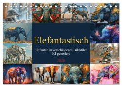 Cover-Bild zum Titel 'Elefantastisch (Tischkalender 2026 DIN A5 quer), CALVENDO Monatskalender' von 'Cathrin Illgen'