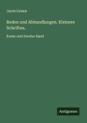 Cover-Bild zum Titel 'Reden und Abhandlungen. Kleinere Schriften.' von 'Jacob Grimm'