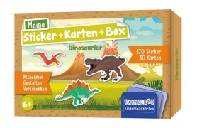 Cover-Bild zum Titel 'Meine Sticker + Karten + Box - Dinosaurier' von 'Vanessa Götz'