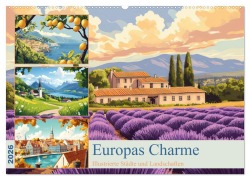 Cover-Bild zum Titel 'Europas Charme (Wandkalender 2026 DIN A2 quer), CALVENDO Monatskalender' von 'Ally Bee'