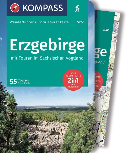 KOMPASS Wanderführer Erzgebirge, 55 Touren mit Extra-Tourenkarte - Sven Hähle
