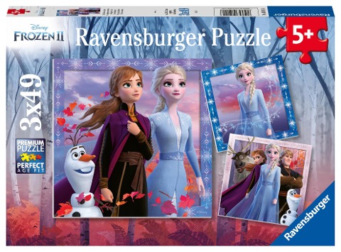 Ravensburger Kinderpuzzle - 05011 Die Reise beginnt - Puzzle für Kinder ab 5 Jahren, mit 3x49 Teilen, Puzzle mit Disney Frozen - 