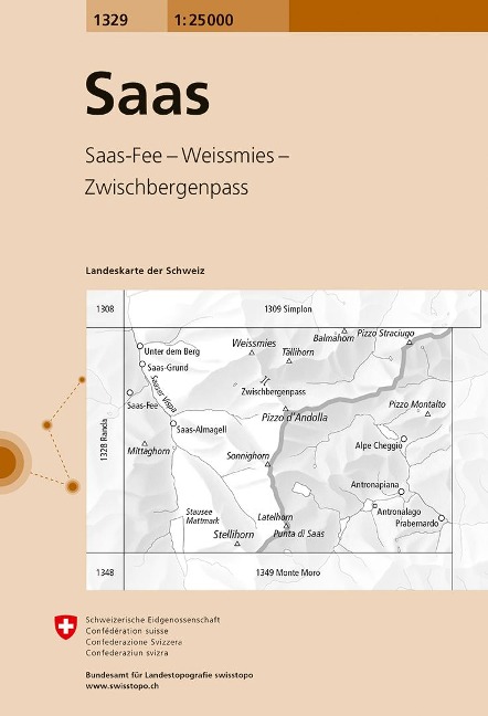 Swisstopo 1 : 25 000 Saas - 