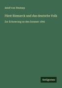 Cover-Bild zum Titel 'Fürst Bismarck und das deutsche Volk' von 'Adolf von Westarp'