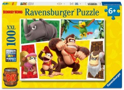 Cover-Bild zum Titel 'Kinderpuzzle 100 XXL Teile - Nintendo Super Mario - Die Affen sind los!' von ''
