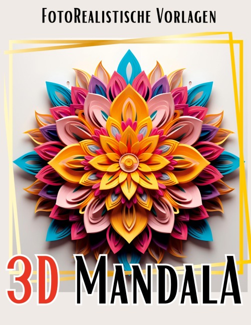 3D Mandala Malbuch "Black & White" - Lucy¿s Schwarze Malbücher