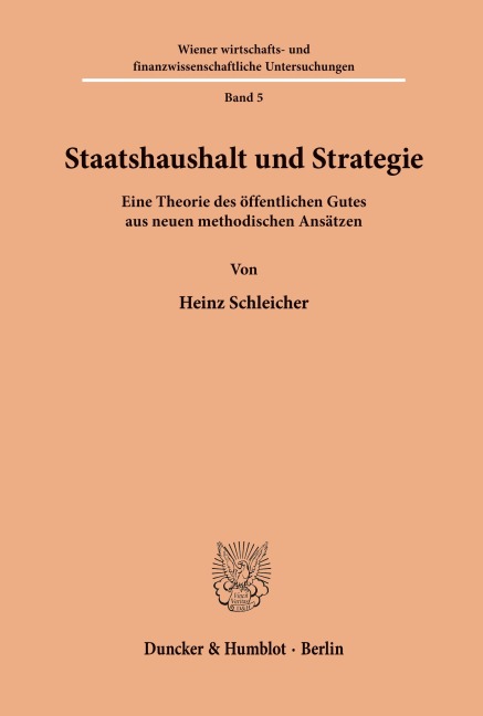 Staatshaushalt und Strategie. - Heinz Schleicher
