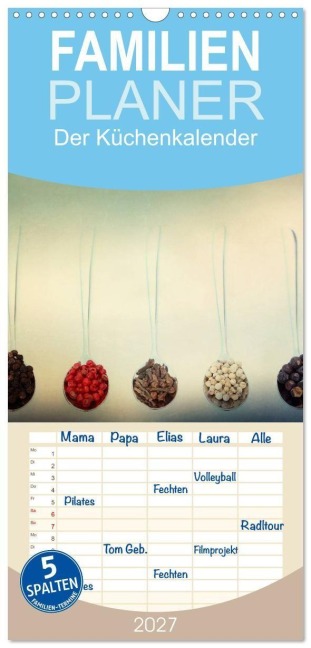 Familienplaner 2027 - Der Küchenkalender mit 5 Spalten (Wandkalender, 21 x 45 cm) CALVENDO - Heike Hultsch