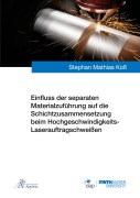 Einfluss der separaten Materialzuführung auf die Schichtzusammensetzung beim Hochgeschwindigkeits-Laserauftragschweißen - Stephan Mathias Koß