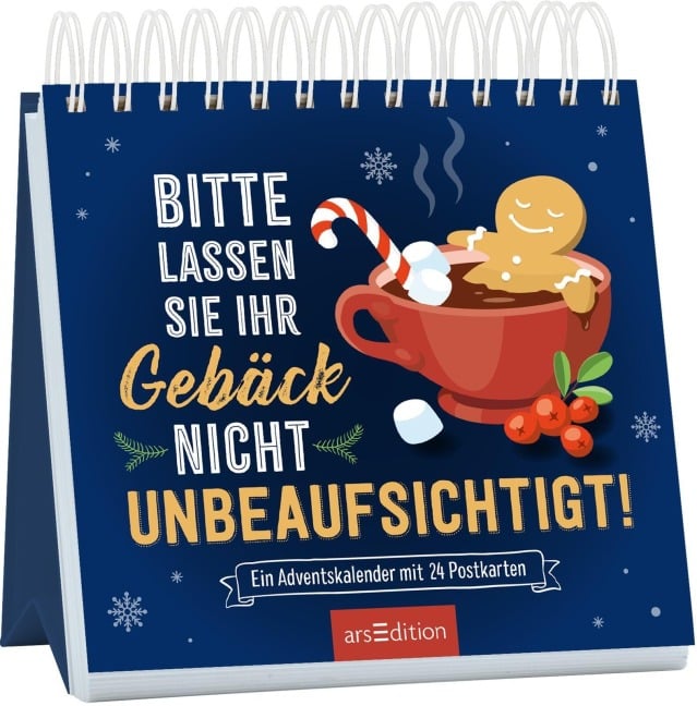 Postkarten-Adventskalender. Bitte lassen Sie Ihr Gebäck nicht unbeaufsichtigt! - 