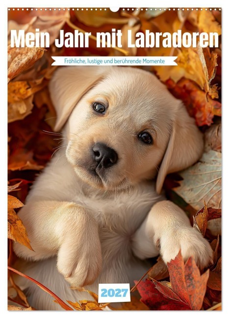 Mein Jahr mit Labradoren (Wandkalender 2027 DIN A2 hoch), CALVENDO Monatskalender - Steffen Gierok-Latniak