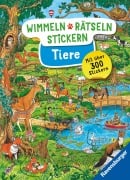 Cover-Bild zum Titel 'Wimmeln, Rätseln, Stickern: Tiere' von ''