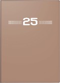 rido/idé 7013202015 Taschenkalender Modell perfect/Technik I (2025)| 2 Seiten = 1 Woche| A6| 144 Seiten| Kunststoff-Einband| caramel - 