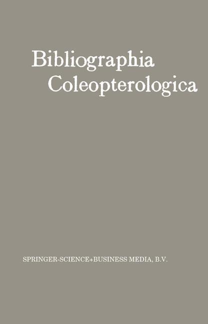 Bibliographia Coleopterologica - W. Junk