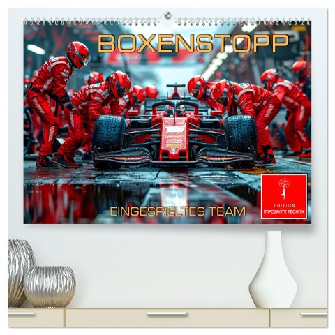 Boxenstopp - eingespieltes Team (hochwertiger Premium Wandkalender 2025 DIN A2 quer), Kunstdruck in Hochglanz - Peter Roder