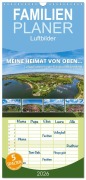 Cover-Bild zum Titel 'Familienplaner 2026 - Meine Heimat von oben ... Luftaufnahmen vom Fränkischen Seenland mit 5 Spalten (Wandkalender, 21 x 45 cm) CALVENDO' von 'Gerhard Ruff'