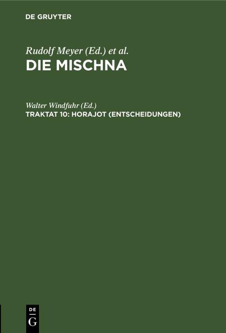 Horajot (Entscheidungen) - 